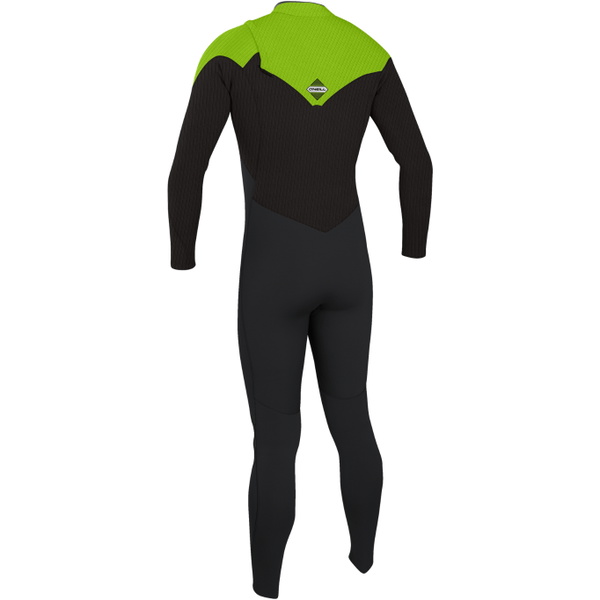 2026 O'Neill Mens Hyperfreak Comp 4/3mm Zipless Wetsuit 4971 - Tempered Steel / Day Glo